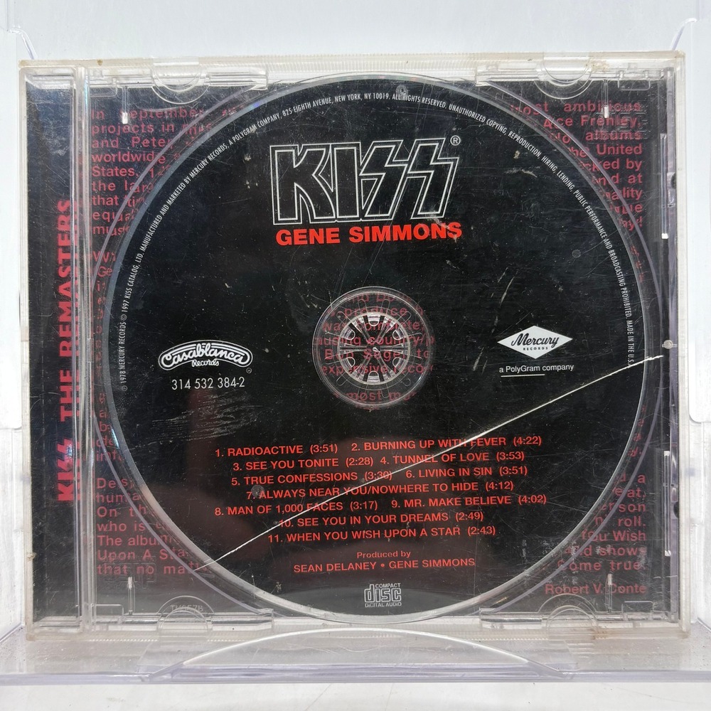KISS Gene Simmons Solo Album CD 1997 Remaster 314 532 384-2 Casablanca Mercury